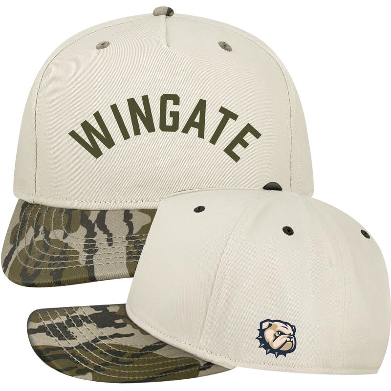 Wingate Stone Bottomland Camo Heritage Embroidered Foam Structured 5 Panel 2 Tone Adjustable SnapbackHat