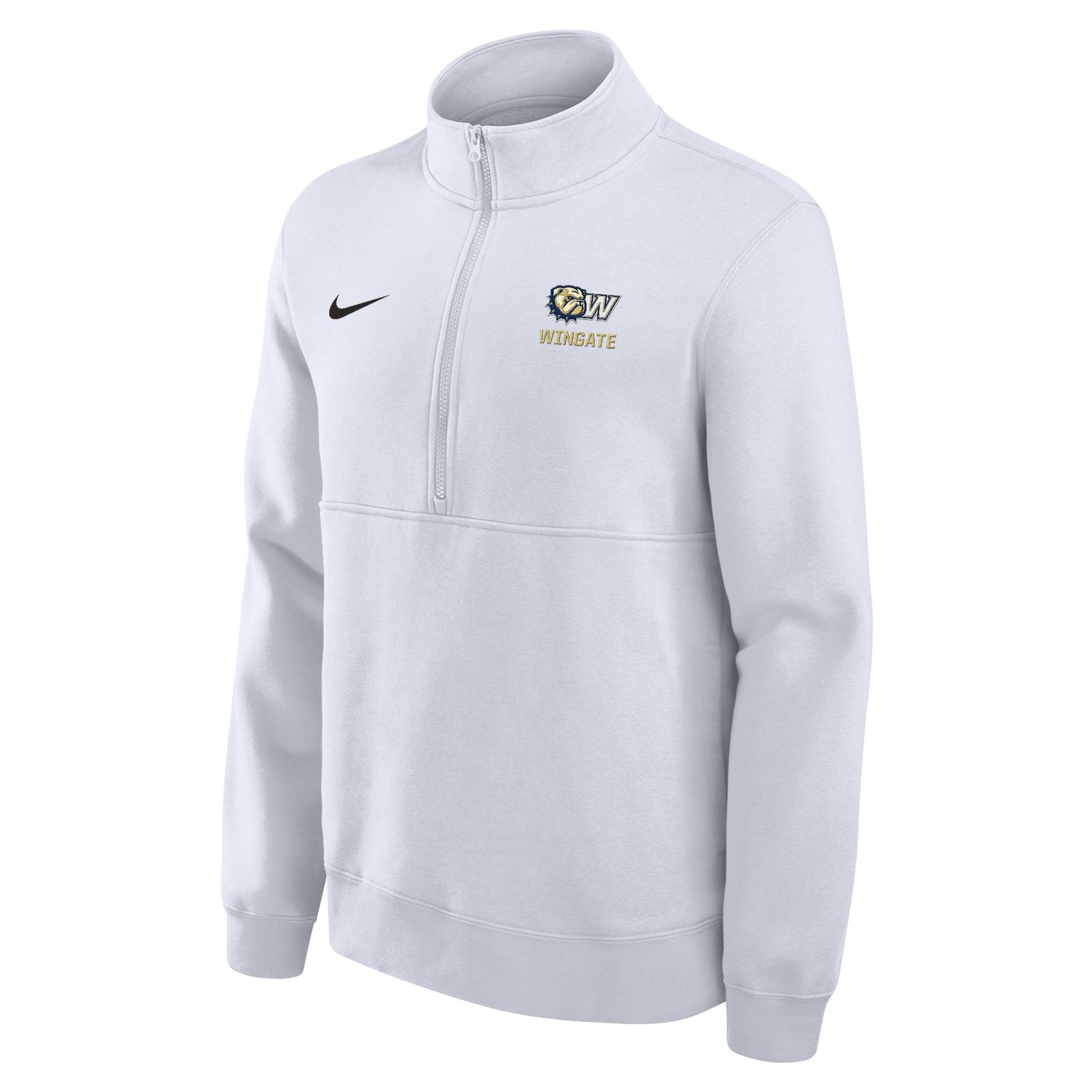White Dog Head W Over Wingate Club Fleece HZ 1/2 Zip Jacket, Size: XL