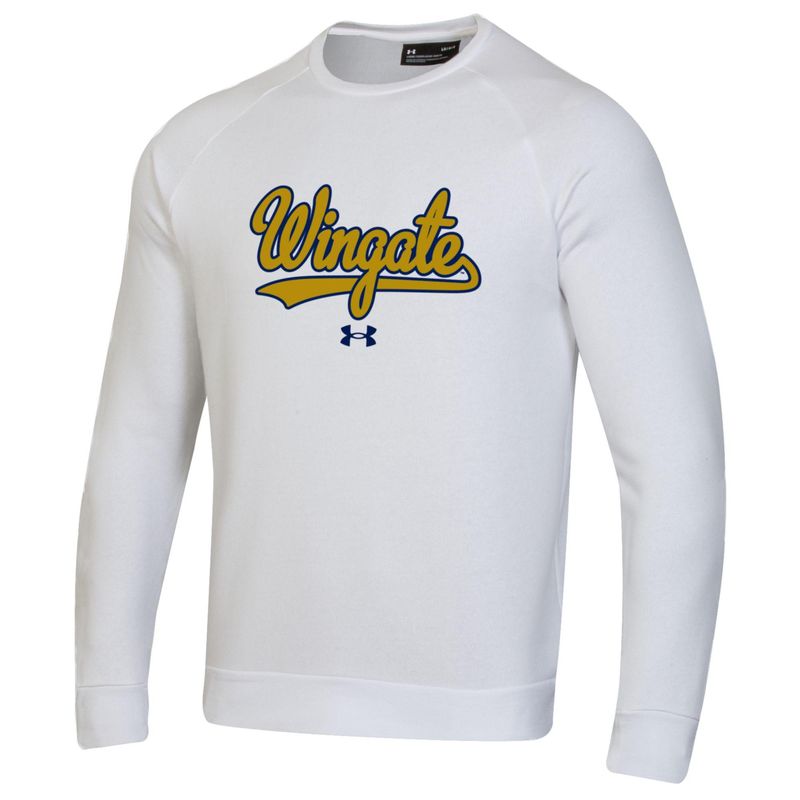 White Wingate Gold Metallic Rival Fleece Crewneck Sweatshirt