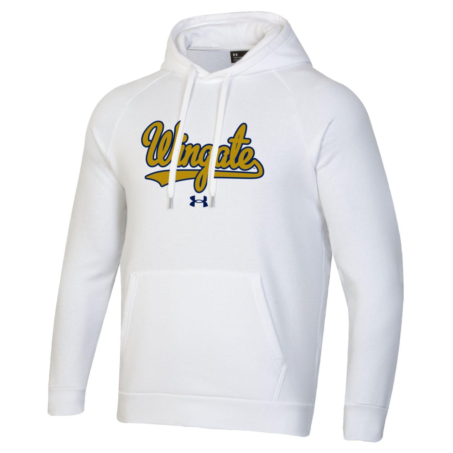 White Wingate Gold Metallic Rival Fleece Hoodie Sweatshirt