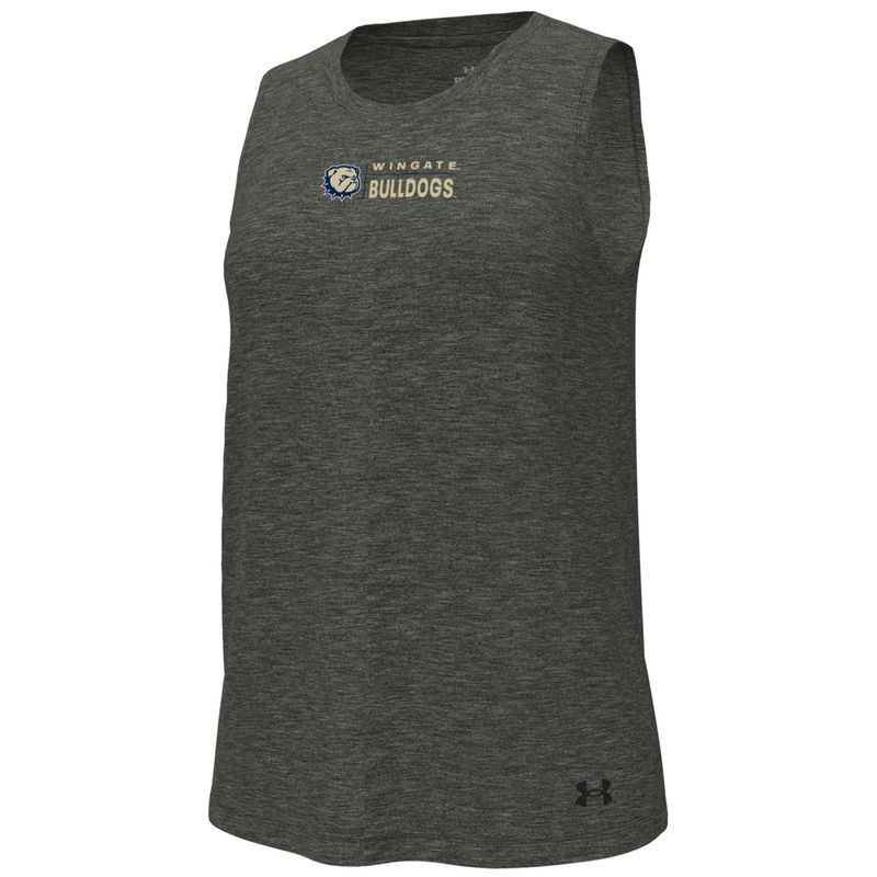 Ladies Black Dog Head Wingate Bulldogs Breezy Tank
