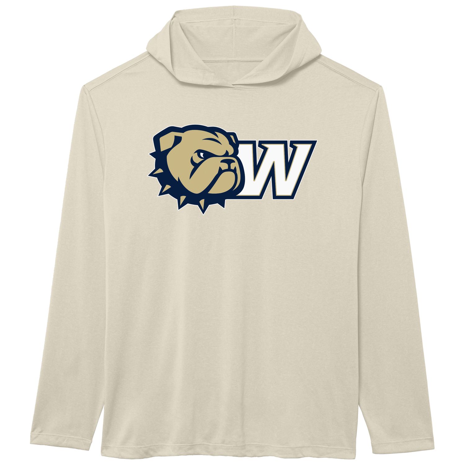 Sand Dog Head W Confluence Long Sleeve Hoodie T Shirt, Size: SM