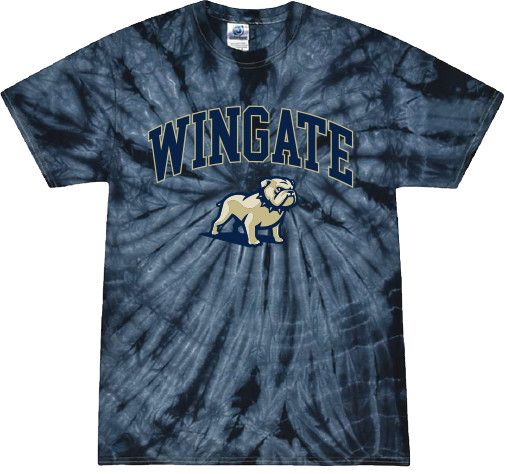 Tie Dye Wingate Over Full Standing Dog Short Sleeve T Shirt, Size: SM