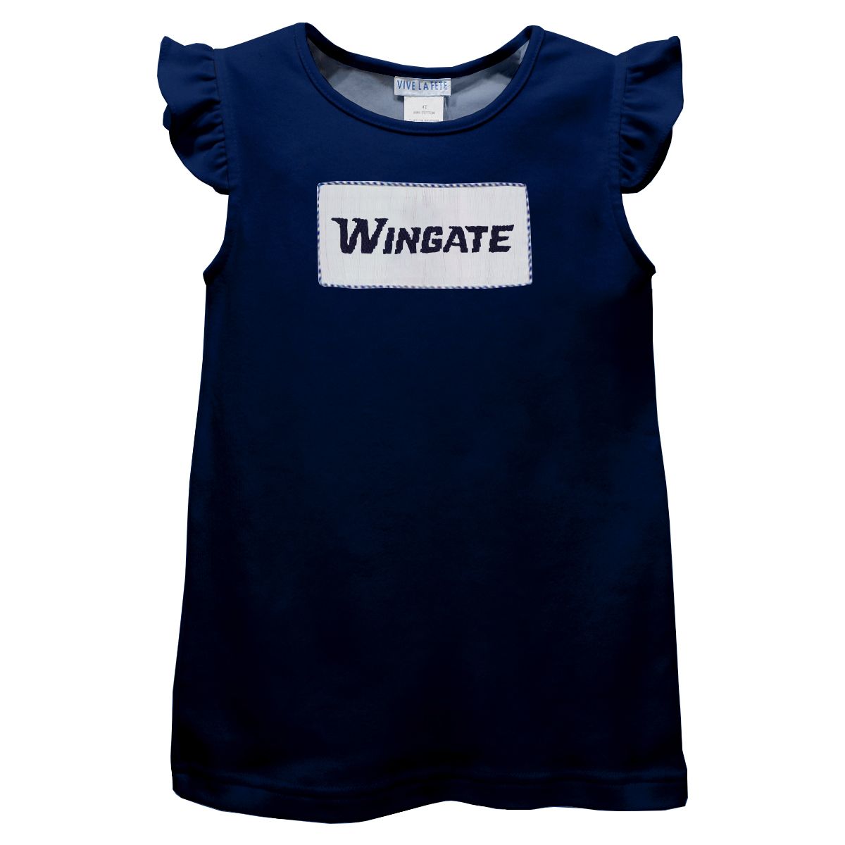 Toddler Navy Smocked Wingate Knit Angel Wing Short Sleeve T Shirt, Size: 2T