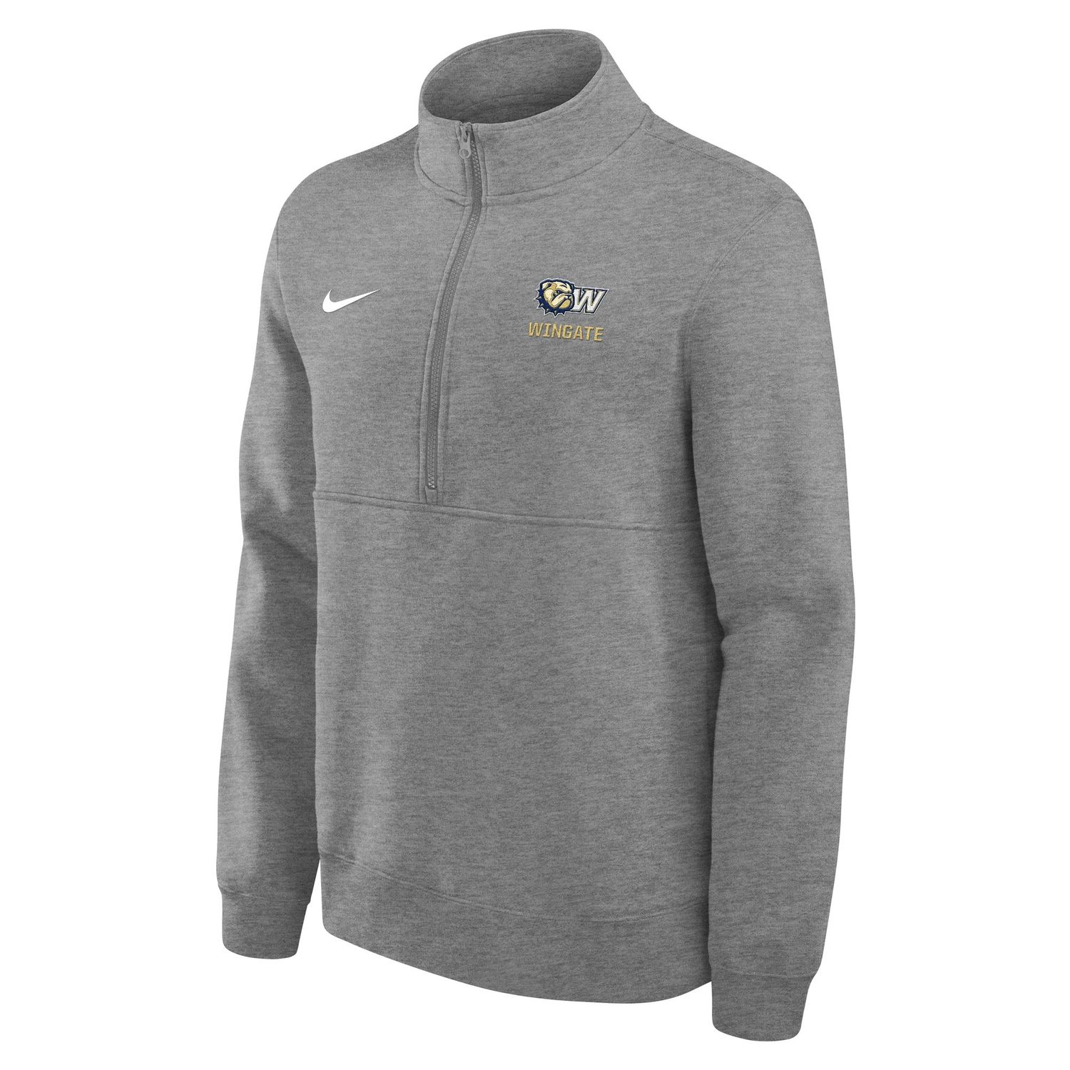 Grey Dog Head W Over Wingate Club Fleece HZ 1/2 Zip Jacket, Size: LG