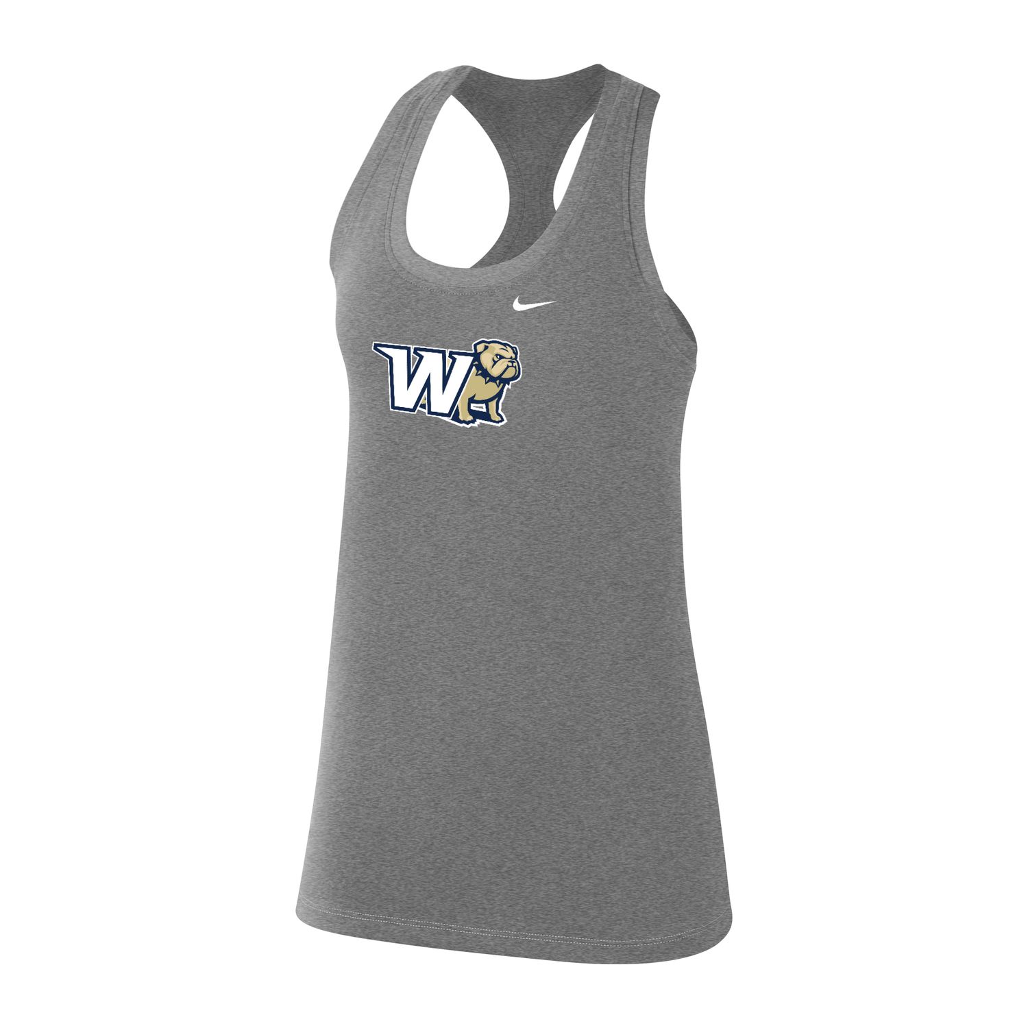 Ladies Grey W Full Standing Dog Behind Legend Classic Tank, Size: LG