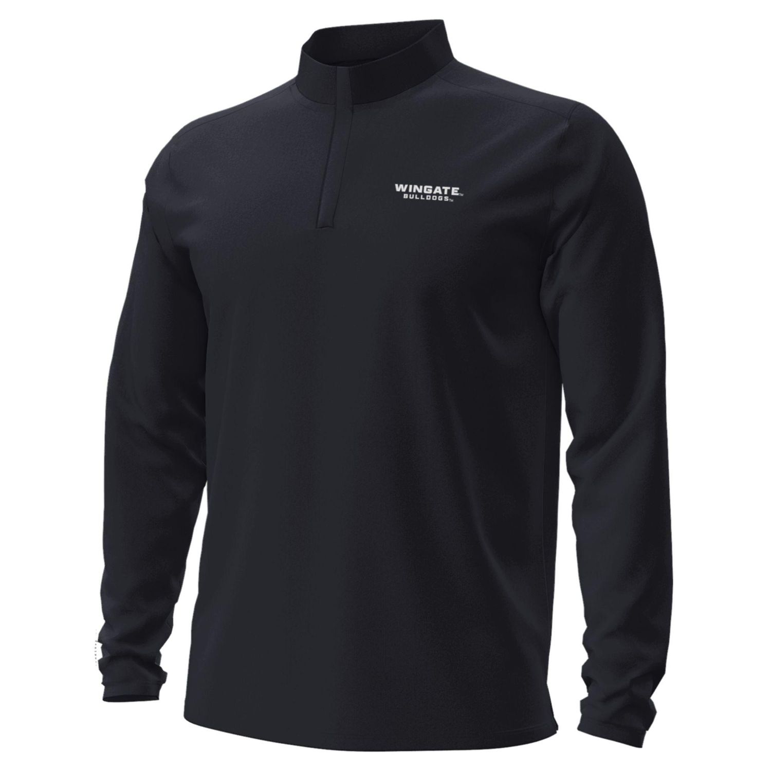 Black Wingate Bulldogs Motion 1/4 Zip Jacket, Size: SM