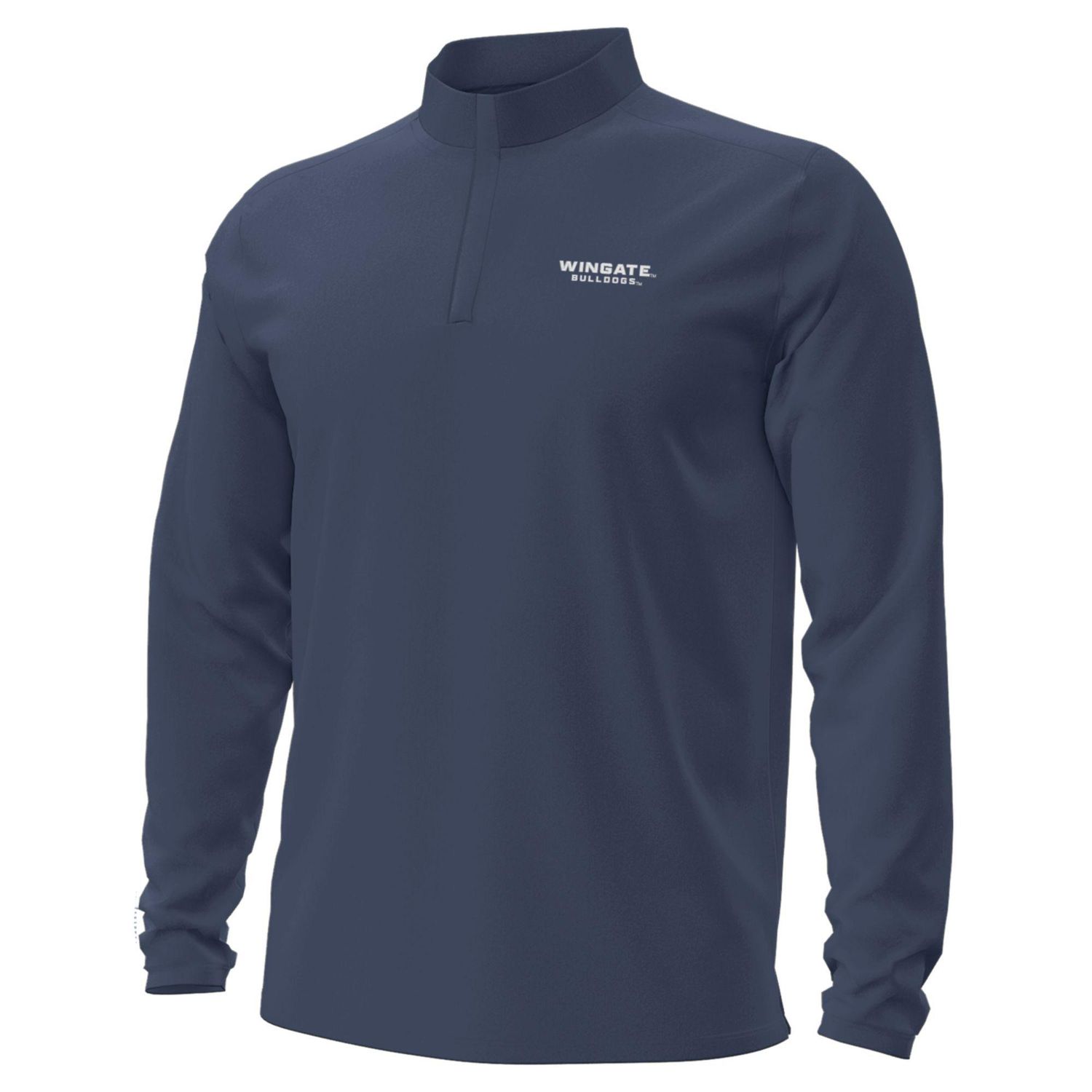 Navy Novelty Wingate Bulldogs Motion 1/4 Zip Jacket, Size: SM