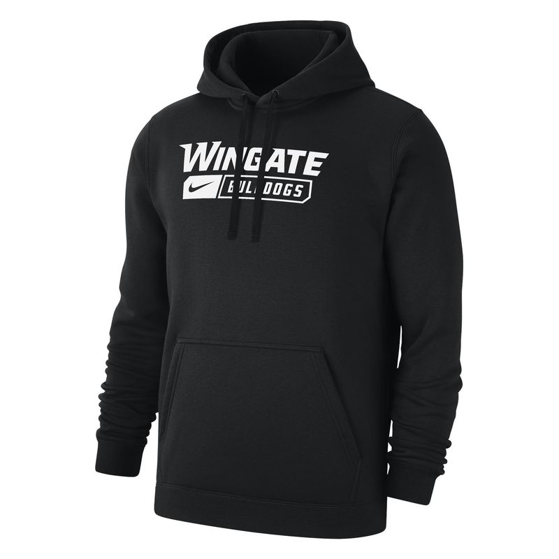 Black Wingate Club Fleece Hoodie Sweatshirt