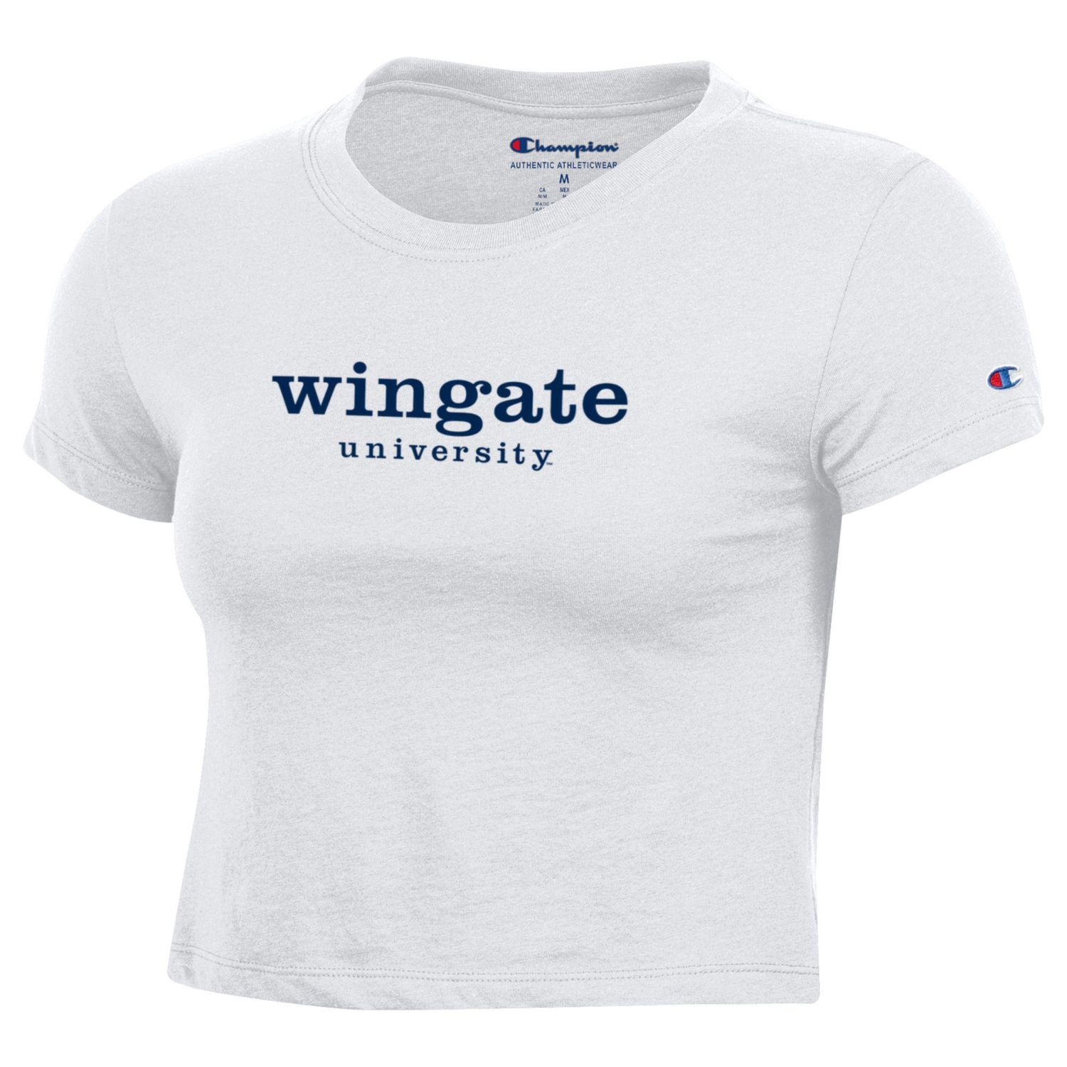 White Wingate University Core Baby Short Sleeve T Shirt, Size: LG