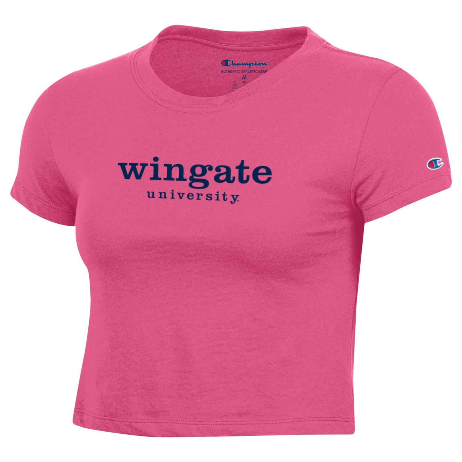 Pink Wingate University Core Baby Short Sleeve T Shirt, Size: SM