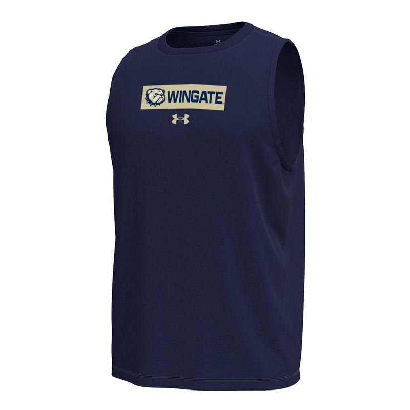 Navy Dog Head Wingate Tech Sleeveless Drifit T Shirt