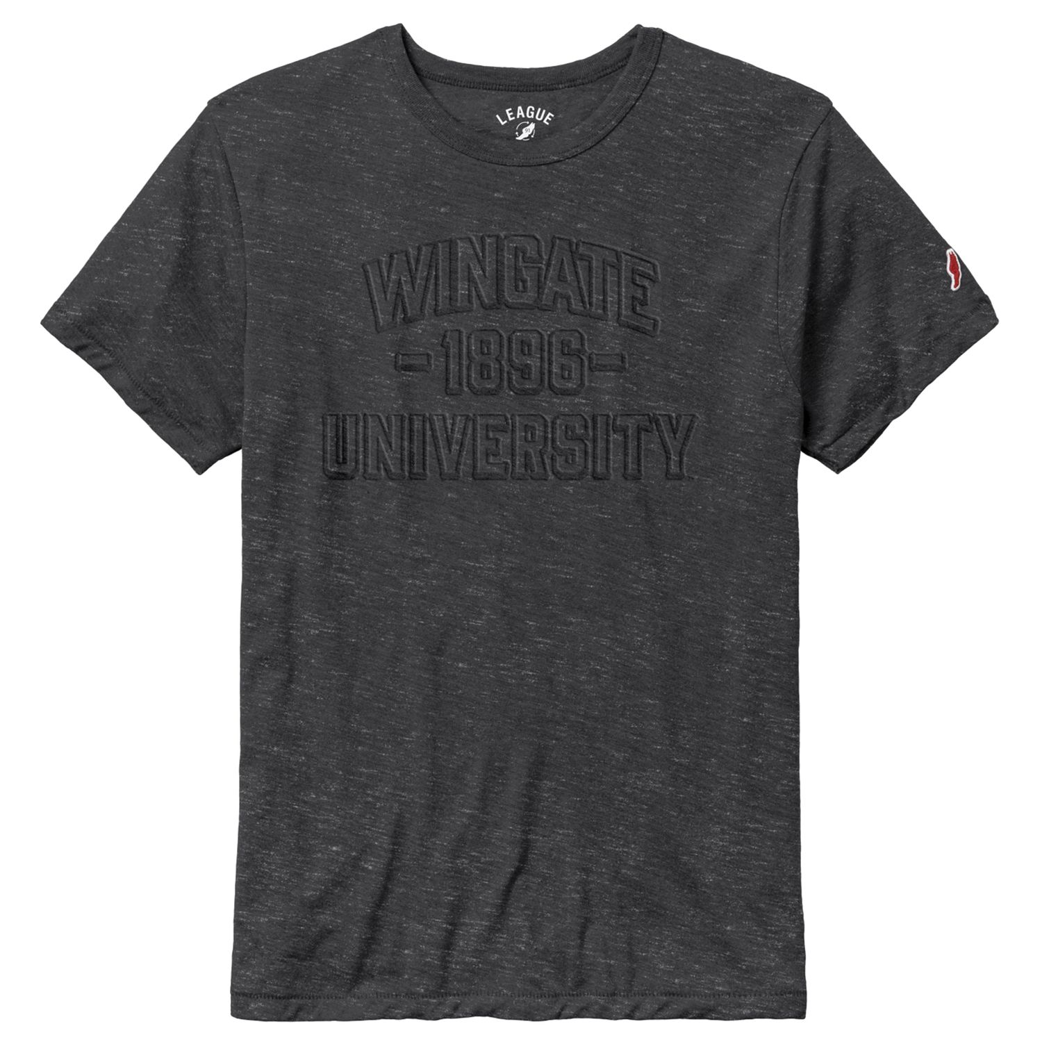 Varsity Slate 3D Puff Letter Wingate 1896 University Victory Falls Short Sleeve T Shirt, Size: SM