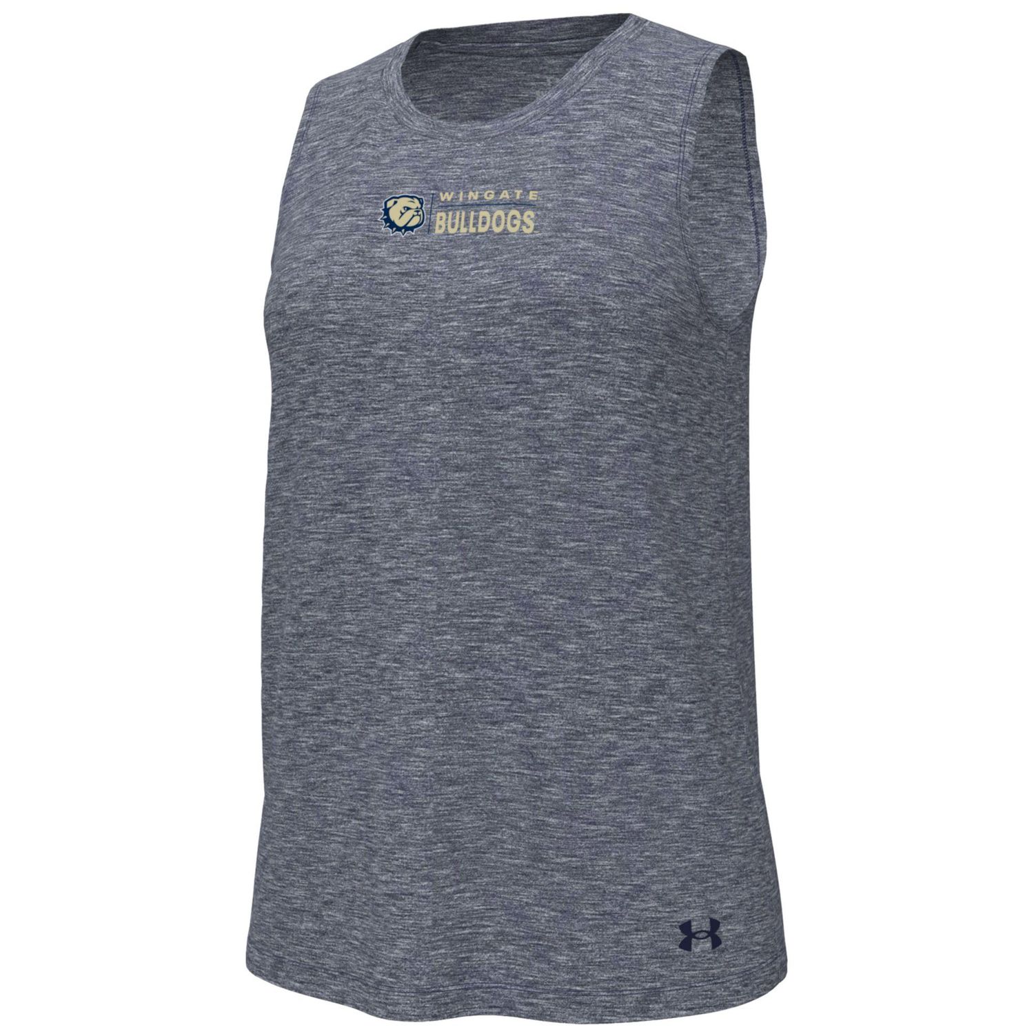 Ladies Navy Dog Head Wingate Bulldogs Breezy Tank, Size: SM