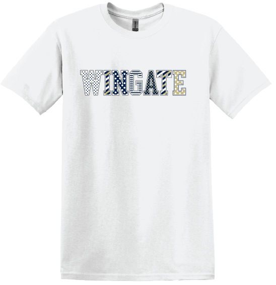 White Wingate Patterned Short Sleeve T Shirt, Size: SM