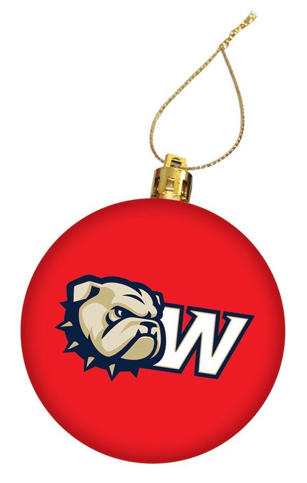 Red Shatterproof Dog Head W Ornament