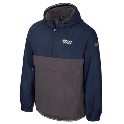 Navy Charcoal Dog Head Wingate Gives Back 1/2 Zip Anorak Jacket