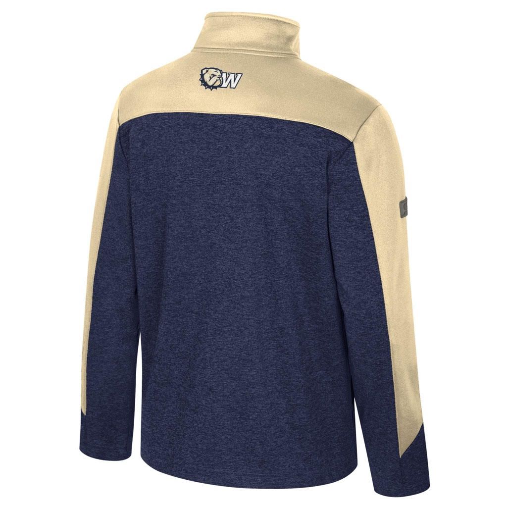 Navy Grey Wingate Dog Head Dad FZ Full Zip Jacket