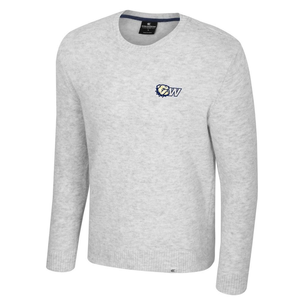 Grey Dog Head W Embroidered Buys A Boat Crewneck Sweater, Size: LG