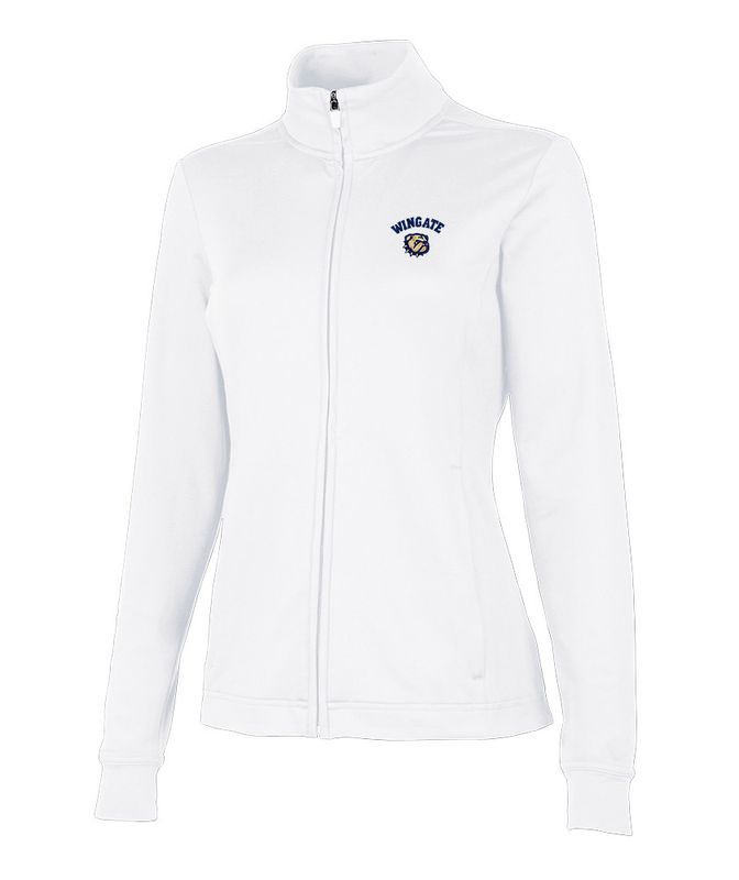 Ladies White Wingate Dog Head Nu Fitness Jacket