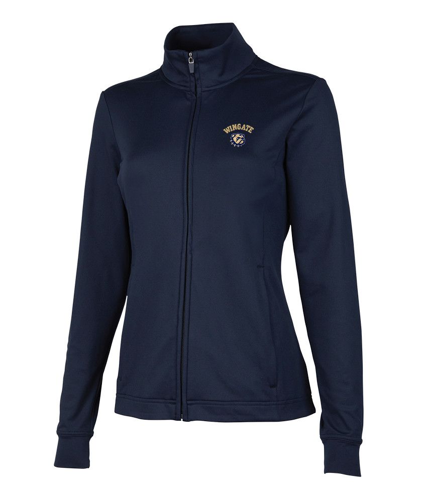 Ladies  Navy Wingate Dog Head Nu Fitness Jacket, Size: SM