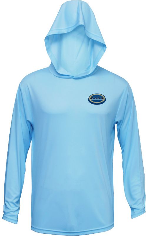 Sky Blue Wingate Frisbee Performance Long Sleeve Hooded T Shirt