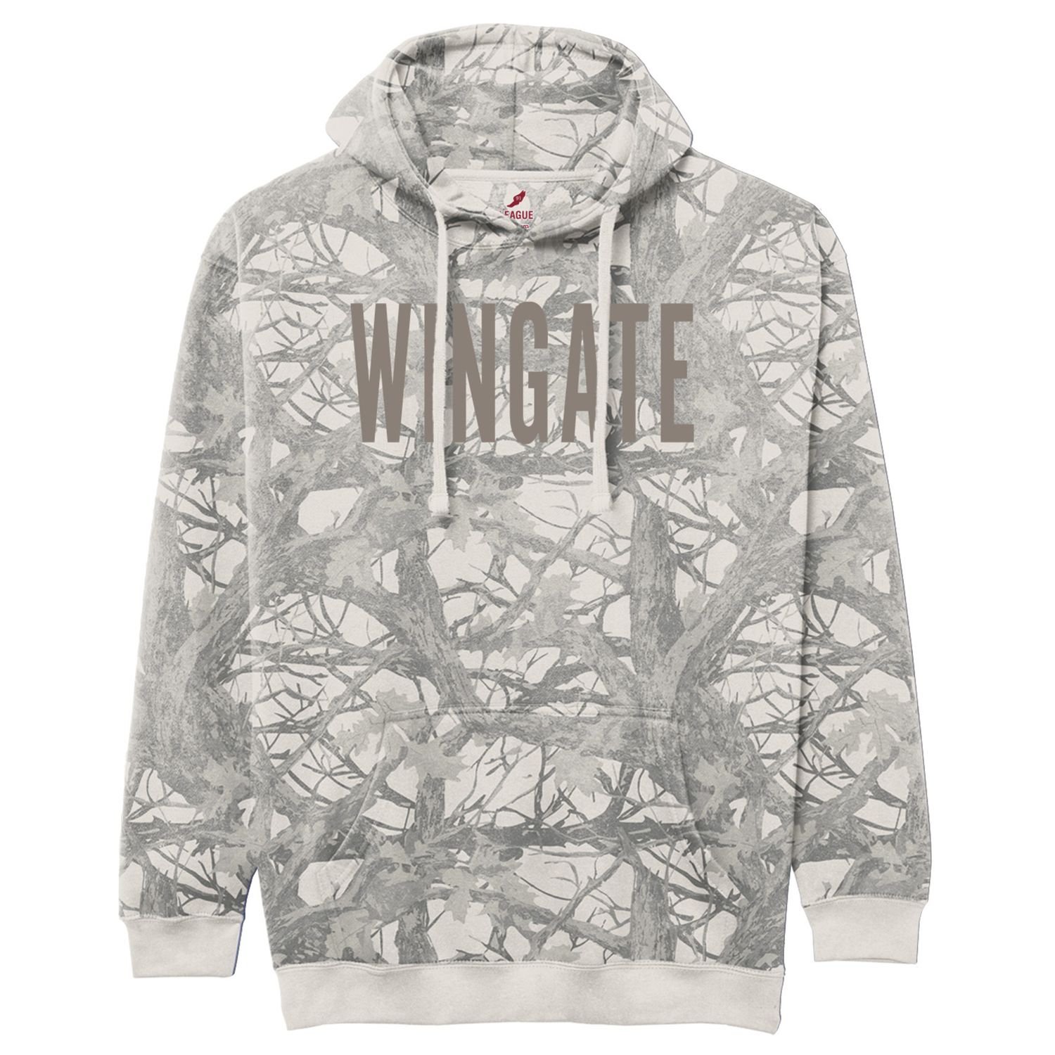 Wingate Washed Vintage Camo Essential Hoodie Sweatshirt, Size: SM