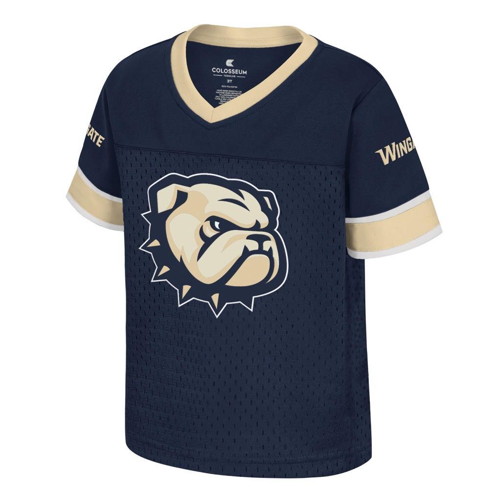 Toddler Navy Gold Nothing But The Hits Football Jersey, Size: 2T