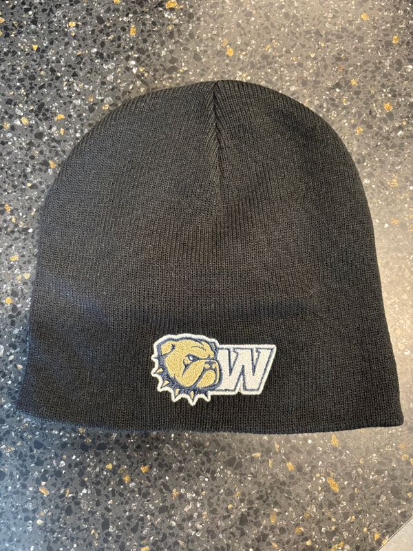 Black Dog Head W Non Cuff Beanie Hat