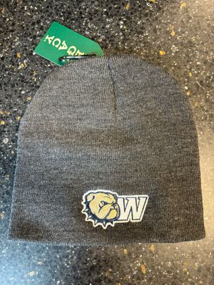 Charcoal Dog Head W Non Cuff Beanie Hat