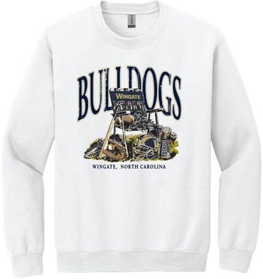White Lawn Chair Bulldogs Wingate NC Crewneck Sweatshirt