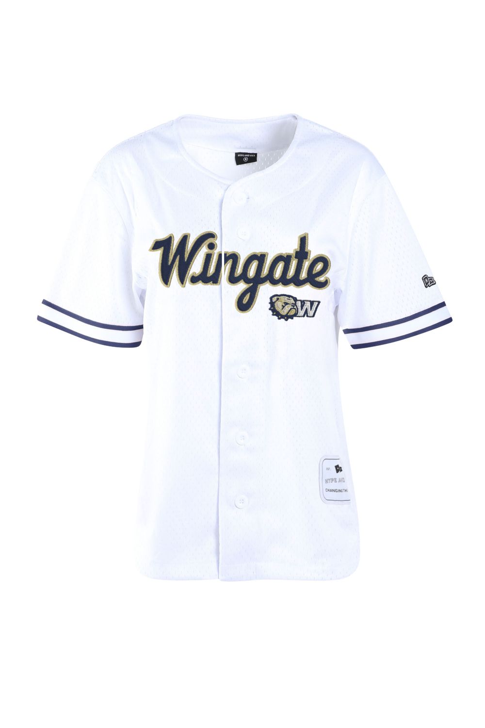 Navy With Vegas Gold And White Wingate Over Dog Head W Baseball Jersey, Size: MD