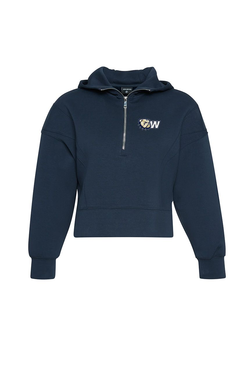 Ladies Navy Butter Sport Half Zip, Size: MD