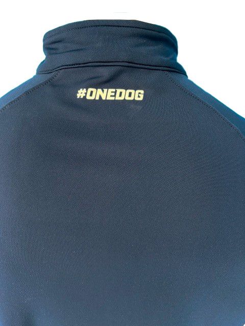 Navy Dog Head Wingate Embroidered Heavyweight Thermal 1/4 Zip Jacket