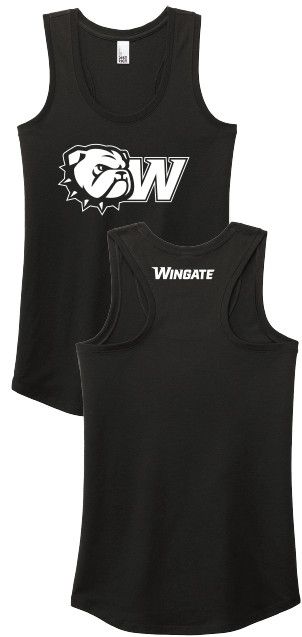 Black  Dog Head W Wingate Back Perfect Tri Racerback Tank, Size: LG