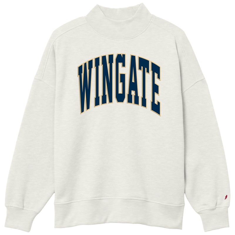 Oatmeal Wingate Tackle Twill Diana Mock Neck Crewneck