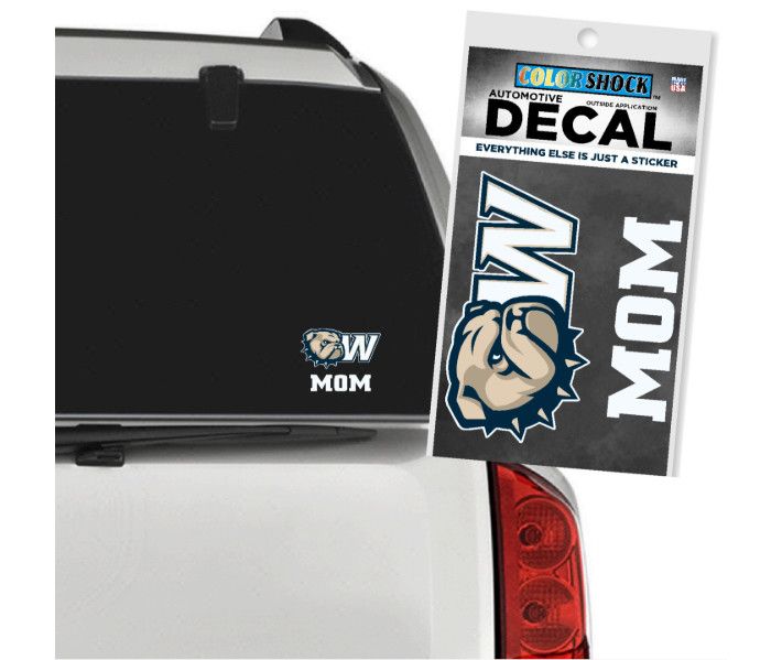 Dog Head W Over Mom Decal