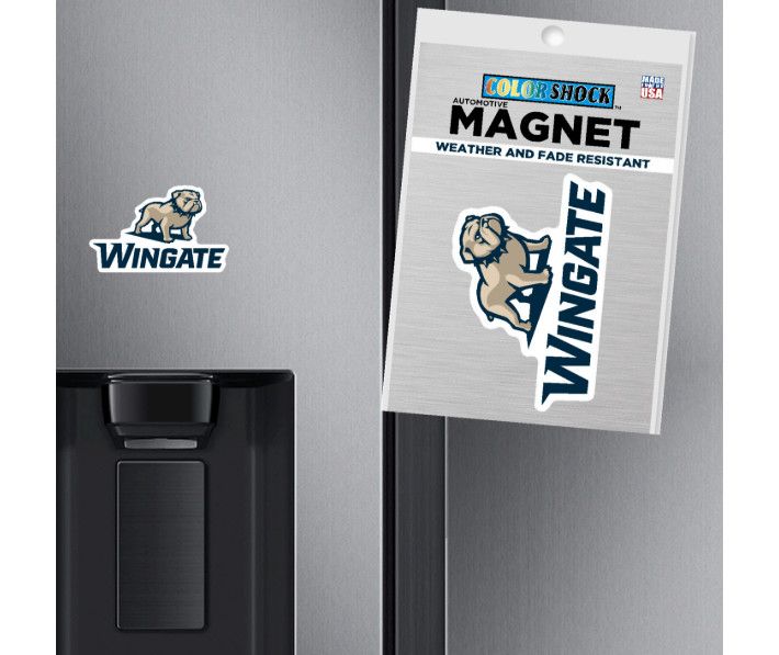 Full Standing Dog Over Wingate Mini Car Magnet