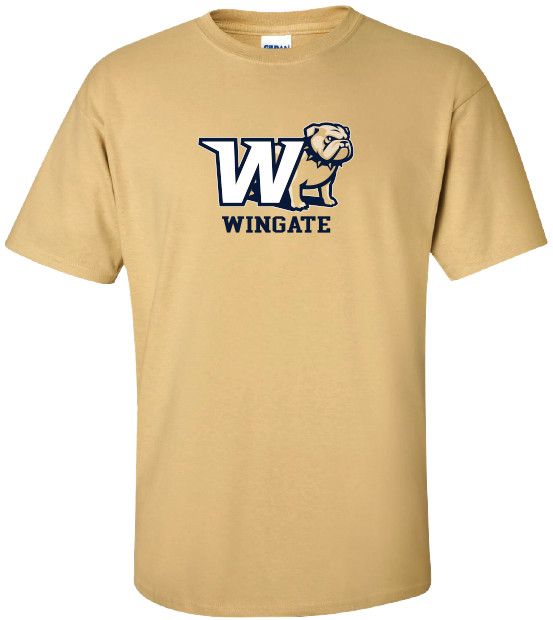 Vegas Gold W Half Dog Bulldogs Short Sleeve T Shirt, Size: SM