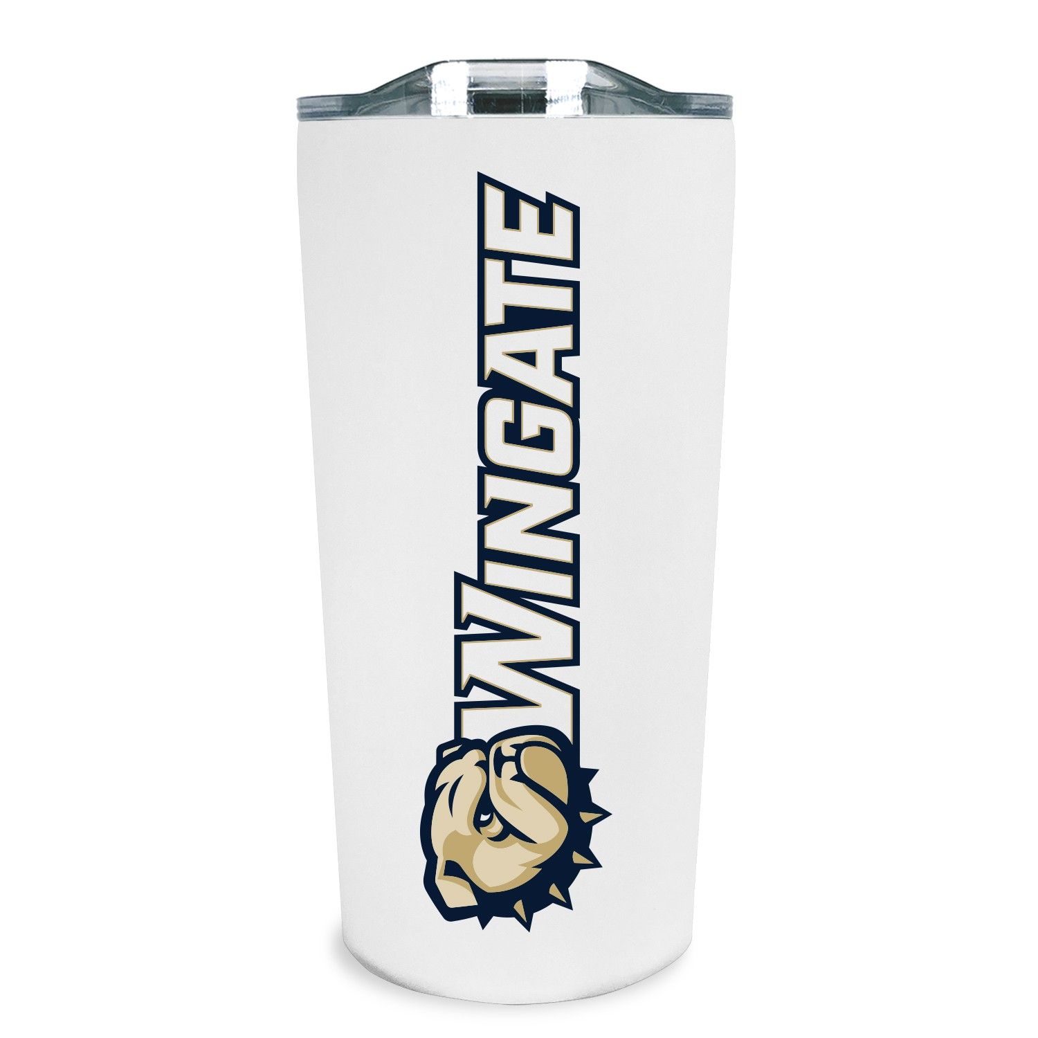 18oz White Dog Head Wingate Soft Touch Double Wall Stainless Sliding Sip Lid Tumbler