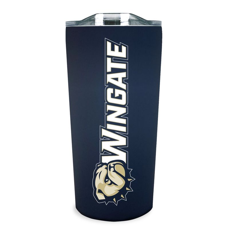 18oz Navy Dog Head Wingate Soft Touch Double Wall Stainless Sliding Sip Lid Tumbler