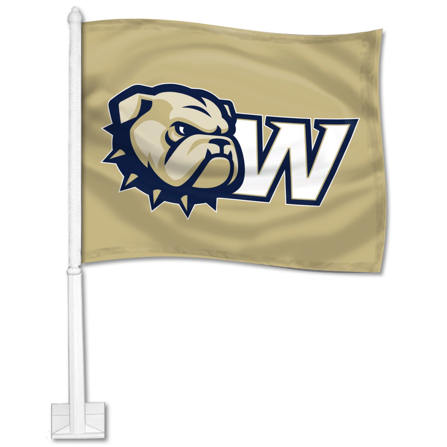 Vegas Gold Dog Head W Car Flag