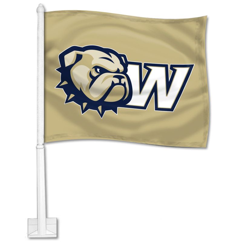 Vegas Gold Dog Head W Car Flag