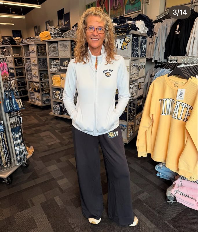 Ladies White Wingate Dog Head Nu Fitness Jacket