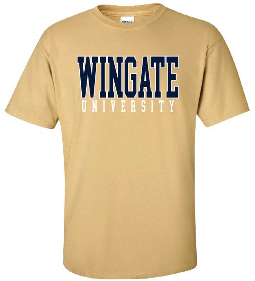 Vegas Gold Wingate University Short Sleeve T Shirt, Size: SM