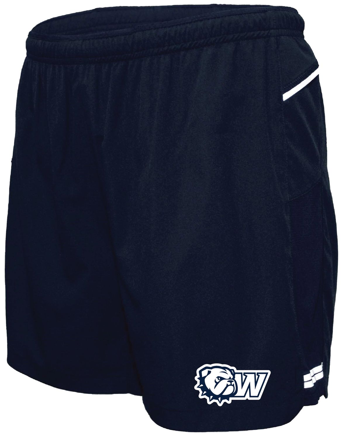 Mens 5&quot; Navy Dog Head W 2-in-1 Running Short, Size: LG