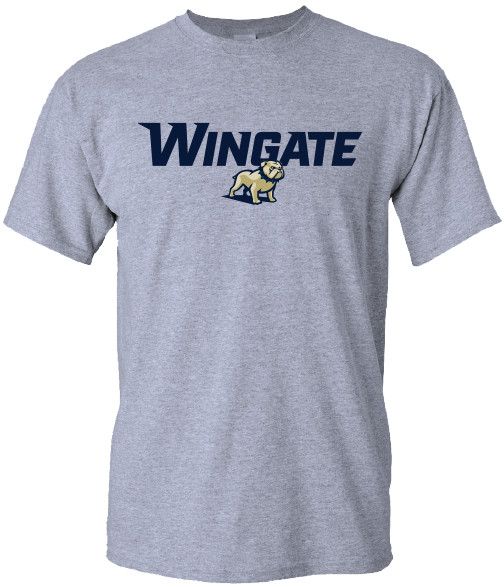 Wingate Over Full Dog Grey Short Sleeve T Shirt, Size: MD