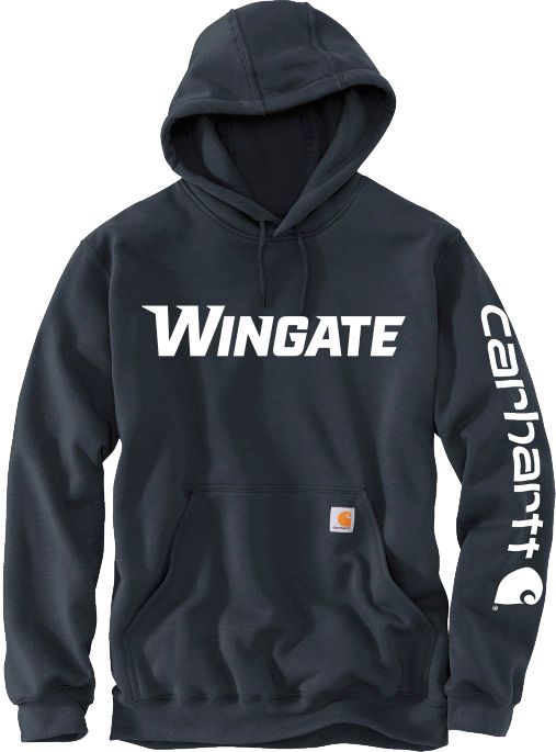 Navy Carhartt Wingate Hoodie Sweatshirt, Size: SM