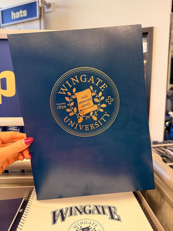 Navy Gold Seal Gloss Paper 2 Pocket Folder