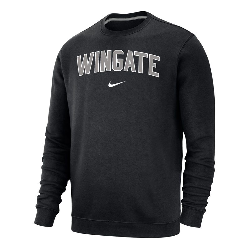Black Wingate Club Fleece PO Crewneck Sweatshirt